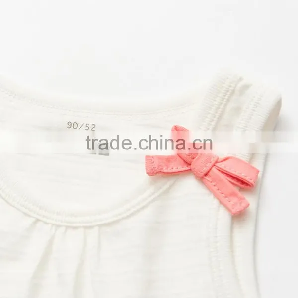 Children's Cute Cat Print Knitted Sleeveless v Neck Under Shirts photo-5