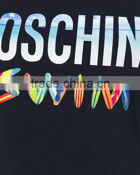 Custom Short Sleeve Cotton Black Printed T-Shirts For Women,Top Quality Silk Printing Womens Black T-Shirts Clothes photo-6