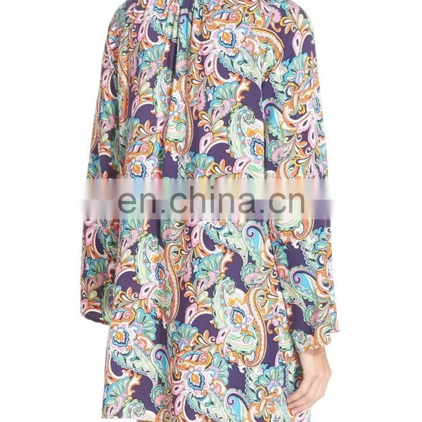 C79 Paisley Print Cover Up Beach Tunic Kurtis photo-3