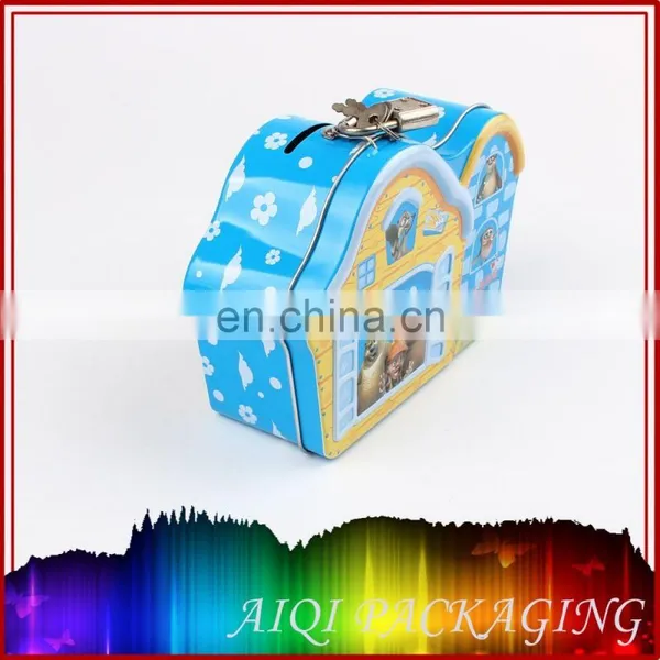 Wholesale Magnetic Special Customized Metal Tin Money Box With Lock and Key photo-6