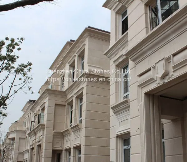 Moca Cream Marble Cladding Exterior Stone Wall Facade Tiles Facades Panels Wall Tiles