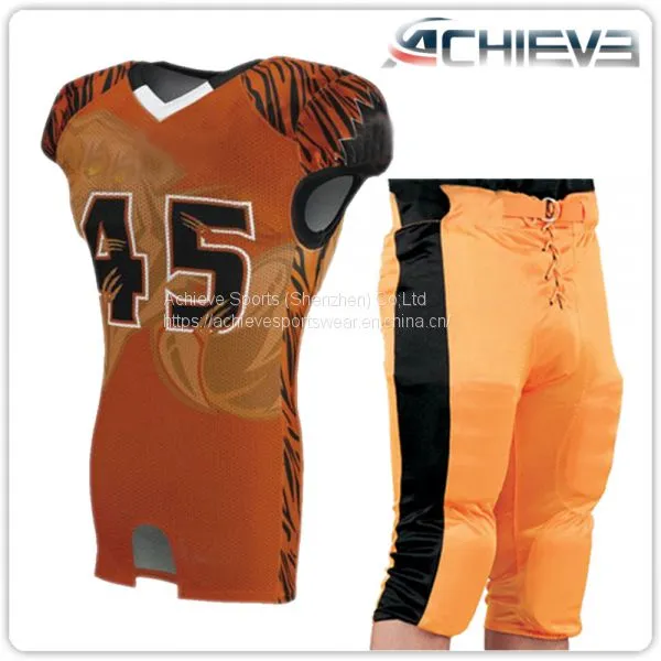 Top High Quality Dri-fit Mesh Football Uniforms Youth American Football Uniform Wholesale photo-4