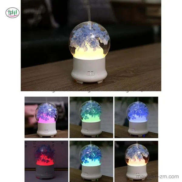 Eternal Immortal Flower Essential Oil Aroma Diffuser Humidifier Ultrasonic Aromatherapy 7 Color LED Night Light for Office Home photo-2