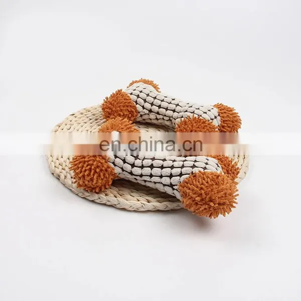Strong Resistance to Bite Durable Chew Plush Dog Toy Bone photo-5