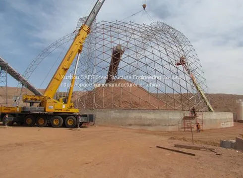 Security Structure Bolt Ball Connecting Space Frame Dome Coal Storage photo-4