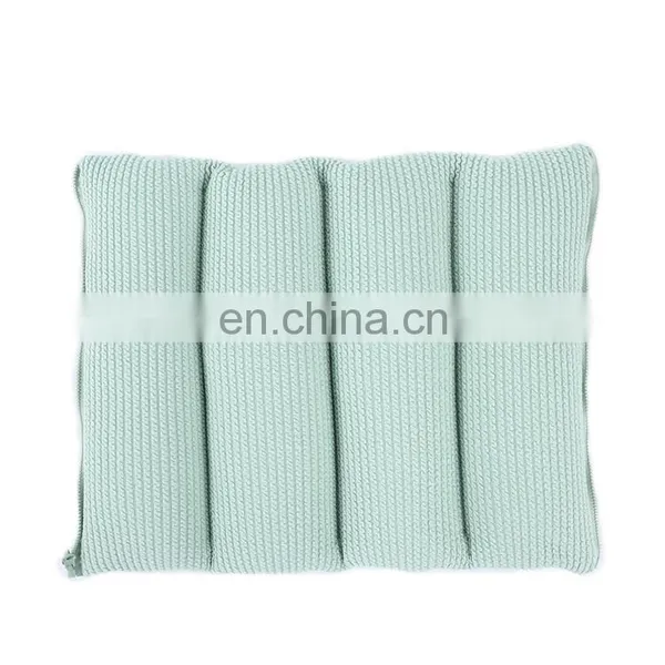 New Design Home Decor Green Four Folded Multi Function Polystyrene Car Seat Cushions Travel Pillow With Zipper photo-2