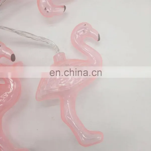 High Quality Battery Operated Plastic Pink Flamingo Led String Light photo-7