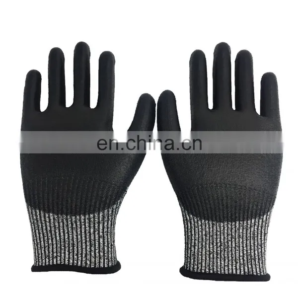 HPPE Knitted Cut Resistant Anti Knife Construction Grade Level 5 Processing Safety Work Glove photo-5