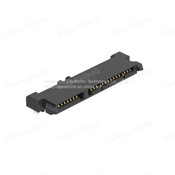 Denentech SATA 7+15P H4.20mm Female Right Angle DIP 1.80 Connector photo-2