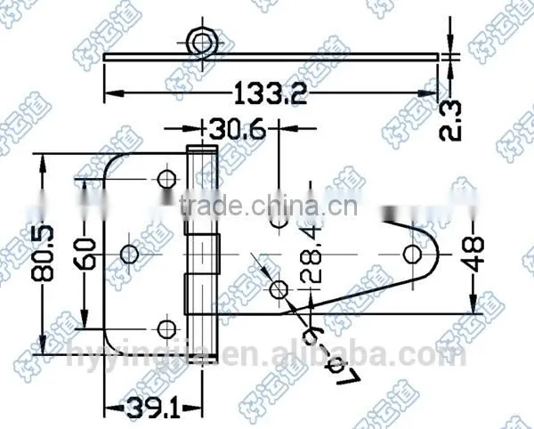 01210 Polished and Electrophoresis Stainless Steel Truck Toolbox Hinge photo-2