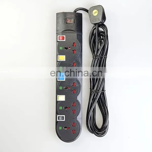 New Design High Quality Cheap Price Mains Power Outlet 2M Black 13A Outlet Power Electrical Household Extension Socket photo-3