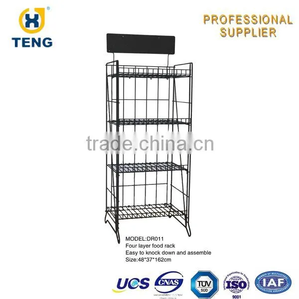 Supermarket Multi-tiers White Metal Display Stand photo-2