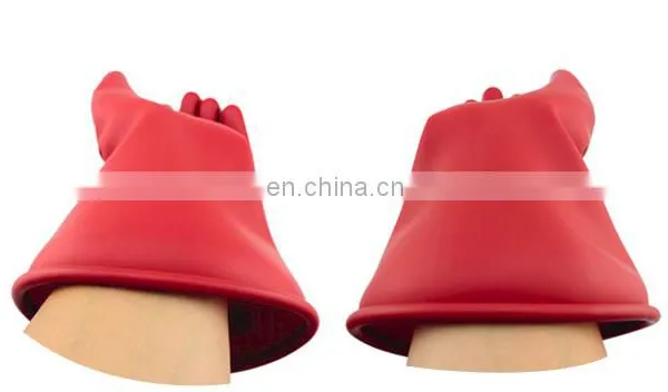 Class 0 Low Voltage 1KV Long Electric Worker Safety Hand Protection Latex Rubber Insulating Gloves photo-5