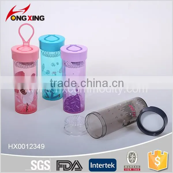 Screw Top Water Bottle 450ml Plastic Tumbler Cup Lid Travel Mug photo-3