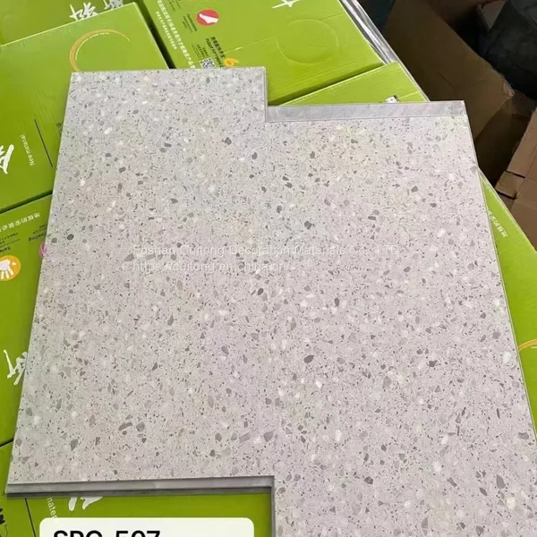 Marble SPC Stone Plastic Floor 4.5mm Back Dry Vinyl Floor Tile Foreign Sheet Latch Rubber Floor photo-2