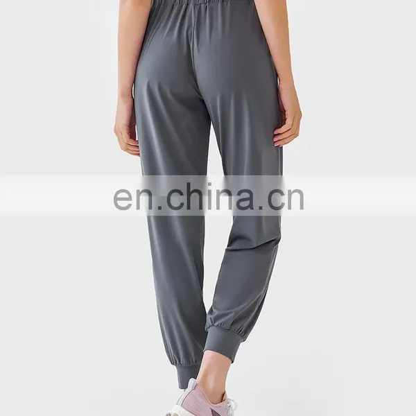 New Arrival High Waisted Yoga Jogger Pants Workout Running Gym Yoga Clothes Fitness Wear Casual Loose Pants For Women photo-3
