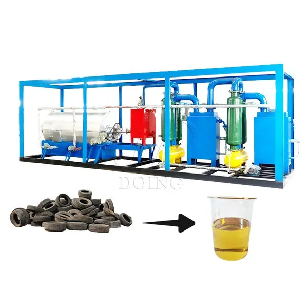 100/500kg per Day Waste Tire Plastic Pyrolysis Machine for Sale Movable Pyrolysis Plant photo-2