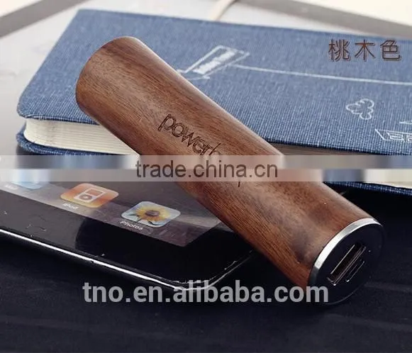 Custom Logo 2600mah Wood Power Bank Rechargeable Power Bank photo-2