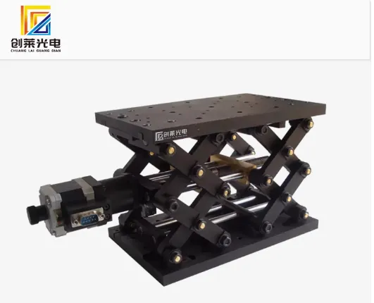 Electric Lift Table Stroke 120mm Scissor Type Displacement Adjustment Table Vertical Z-axis Lift Table