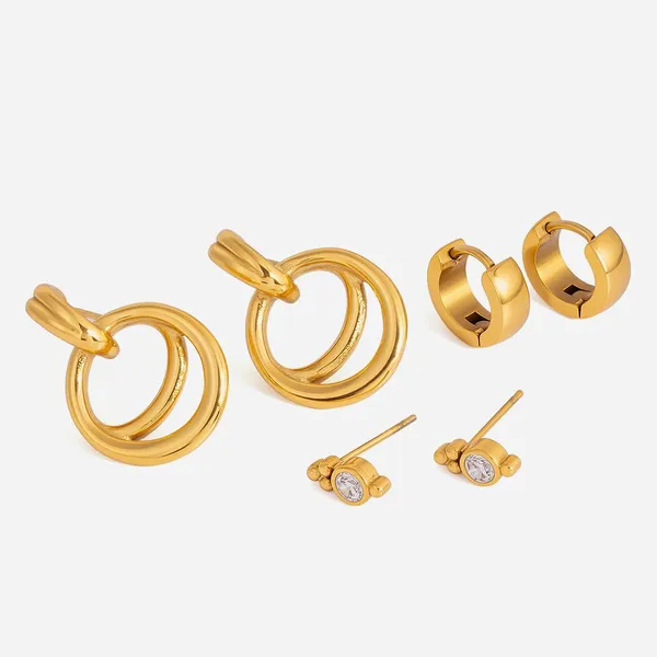 Non-Tarnish Gold Plated Earrings - Custom Stainless Steel Fashion Jewelry Wholesale photo-2
