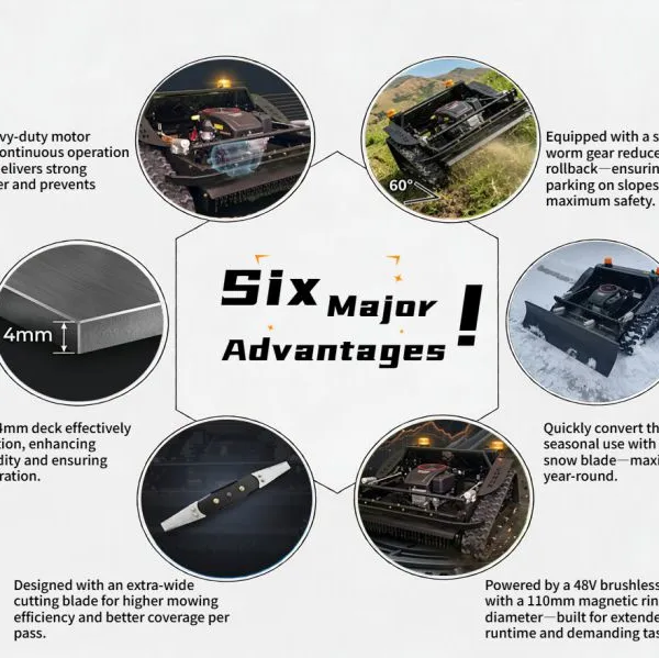 VTLM800 Year-Round Multipurpose Tool Carrier RC Mower With Detachable Snow Blade 9.2kW 452cc Engine 800mm Cut for 4-Season Use photo-4