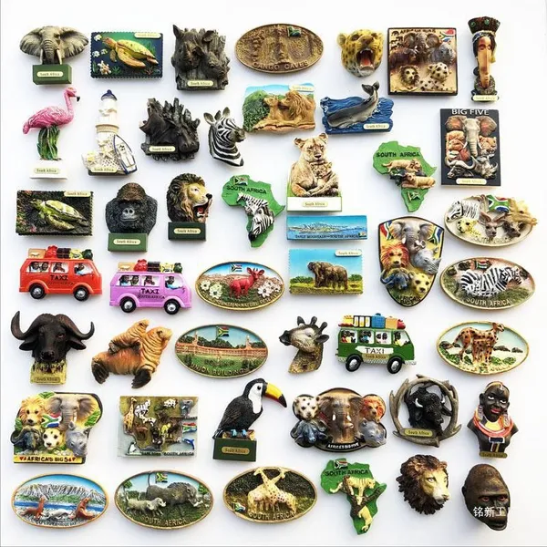 Wholesale Price Personalized South Africa Cape Town Tourist Souvenirs Custom Design 3D Resin Polyresin Fridge Refrigerator Magnets Factory
