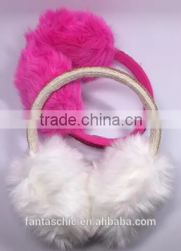 Luxury Sequin Ear Cover Winter Cozy Plush Ear Protection Faux Fur Ear Muffs for Girl and Lady photo-3