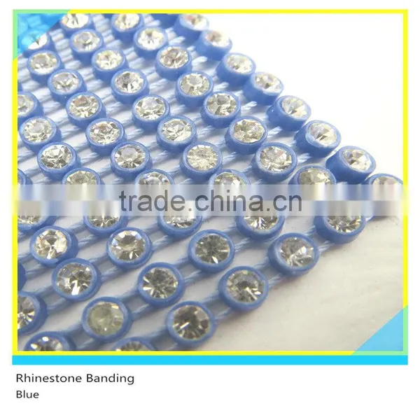 Crystal Band Sewing Plastic Ss16 4mm Crystal Coffe Banding 1x130 Pcs 10 Yards photo-5