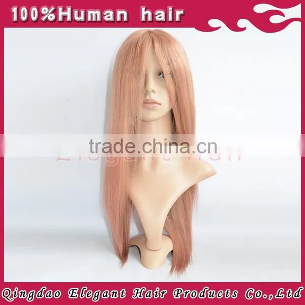 Natural Straight Freestyle Parting Red Full Lace Wig for Women 20inch Long Brazilian Hair Red Wig photo-4