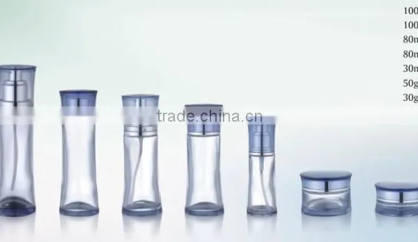 Cosmetic Glass Water Mist Spray Bottle Cosmetic Container, High Good Quality Spray Pump Bottle, Waisted Shape Glass Bottle