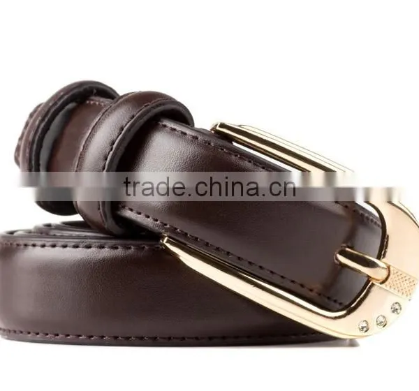 Fashion Metal Pin Buckle Genuine Leather Women Belts photo-6