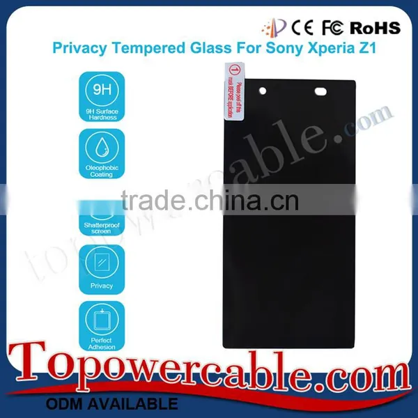 Ultra Slim Anti-Spy Privacy Tempered Glass Screen Protector For Sony Z1 photo-2