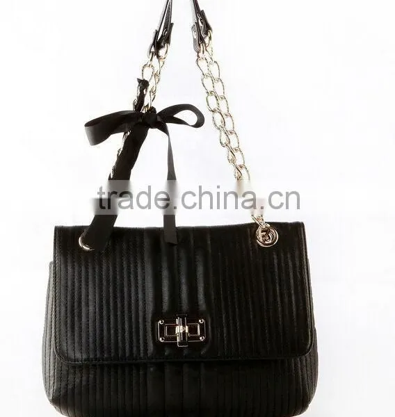 Wholesale 2014 Women Leather Handbag With Metal