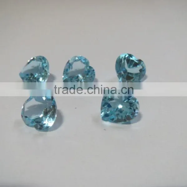 Blue Topaz Heart Cut 9mm Loose Gemstones photo-3