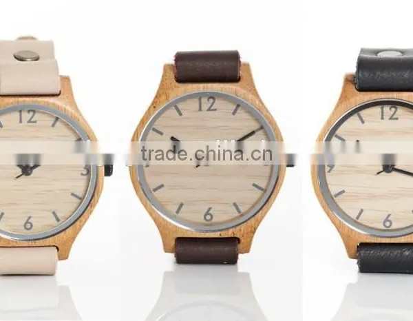 Bamboo Revolution Watches Leather Strap Custom Bamboo Watch