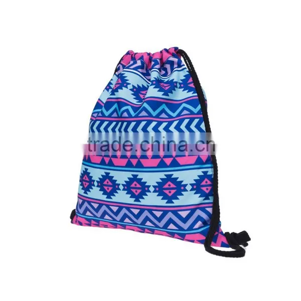 Brand New 3D Print Aztec High Quality Kids Colorful Drawstring Bag photo-2