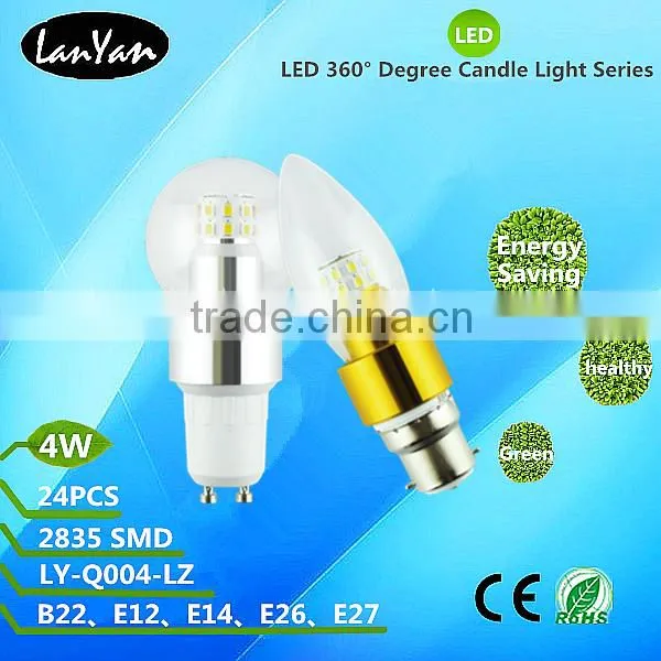 2015 Hot Sales 4w E27 Candle Lighting With CE ROHS Made in China Director