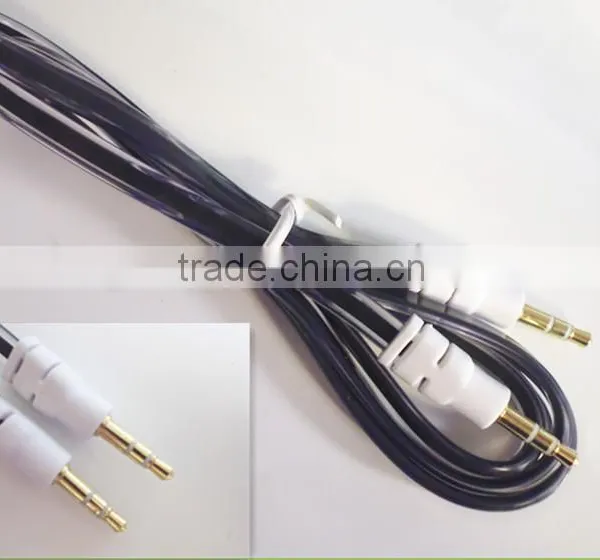 DC3.5 Dual Color Transparent AUX Cable /6 Colors photo-2