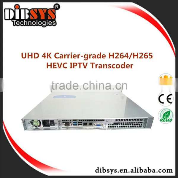 3Channel 3840 x 2160 Hevc/h.265 UHD Transcoder Iptv 4k