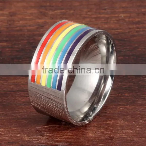 Stainless Steel Jewelry Wholesale New Product Rainbow Ring photo-2