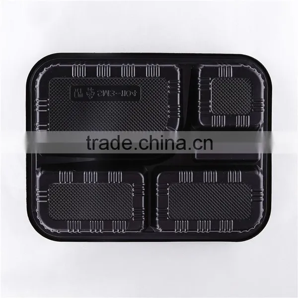 KW3-1104 Wholesale Japanese Eco Friendly 5 Compartment Disposable Custom Print Take Away Food Storage Bento Lunch Box Container photo-2