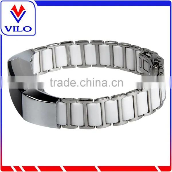 Premuim Metal Ceramics Bracelet Strap for Fitbit Alta Stainless Steel Band photo-2