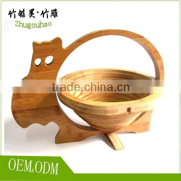 Fruit Basket Made by Bamboo Kitchen Decoration Food Grade photo-6