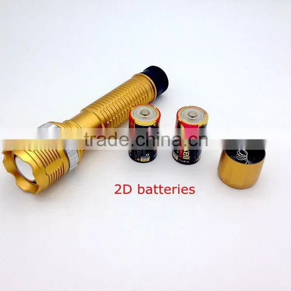 1W Powerful Led Zoom Adjustable Flashlight Powered by 2D Batteries photo-4
