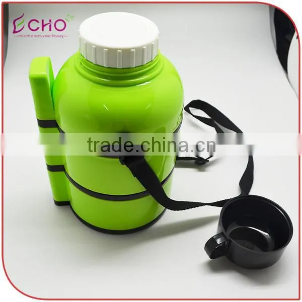 0.9L/31 OZ PP Thermos Bottle Shape Insulated Lunch Box Set photo-2