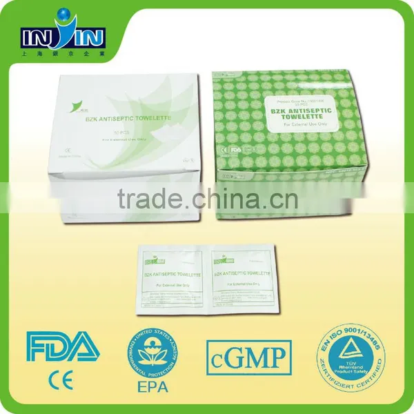Sanitary Napkin Baby Diapers Baby Wipes BZK Antiseptic Towelette 68