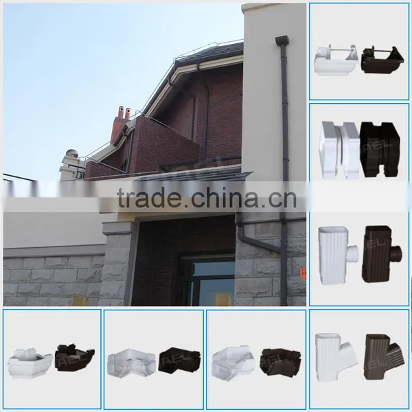 Wholesale Price Wanael Anti-fading Brown, Dark Grey PVC Square Roof Gutter, UPVC Gutter photo-5