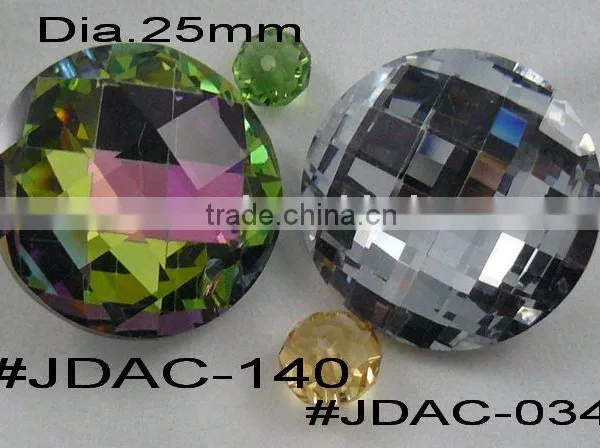 cut faces crystal glass round painting bead