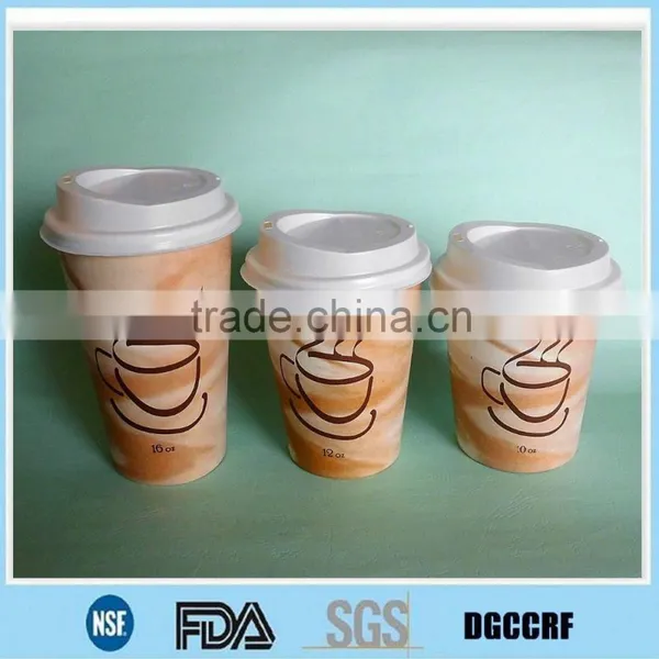 White Plain Paper Cup With Black Lid photo-6