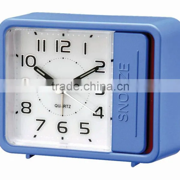 Pinky Color Square Shape Touch Push Light Alarm Clocks photo-2
